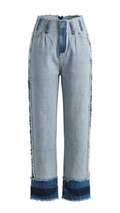 Дънки Raw Edge Panel Denim