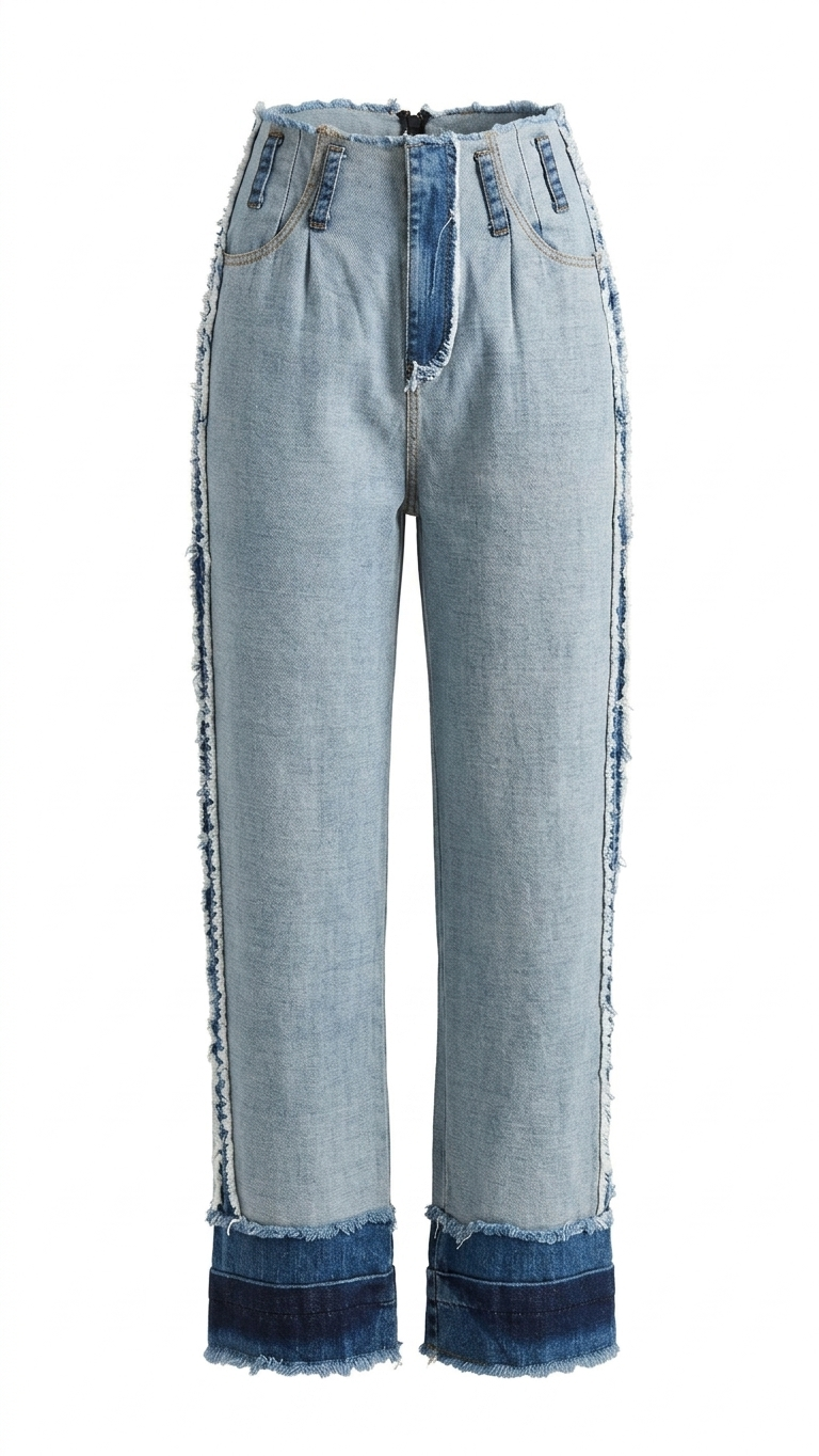 Дънки Raw Edge Panel Denim