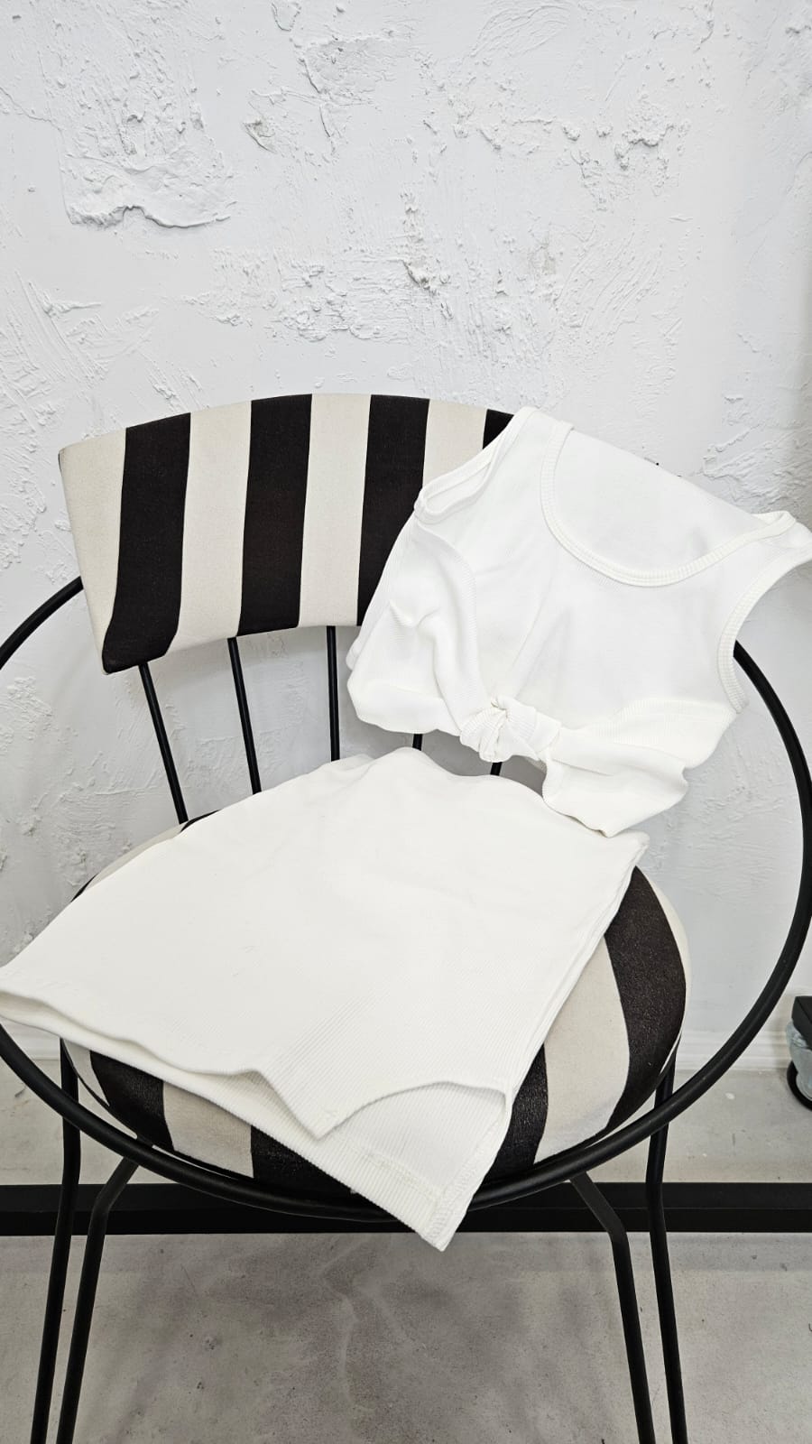 Сет с Панделка - Бял